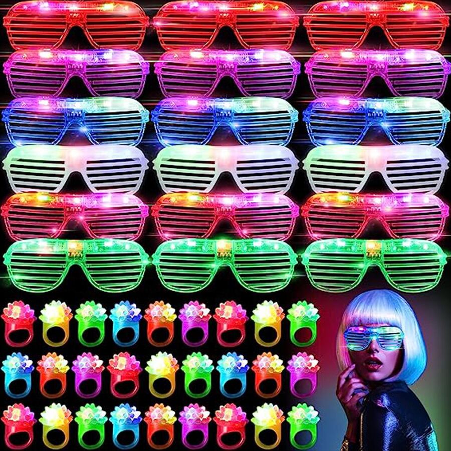 Glow In The Dark Party Glasses - 10-50 قطعة نظارات LED تضيء نظارات