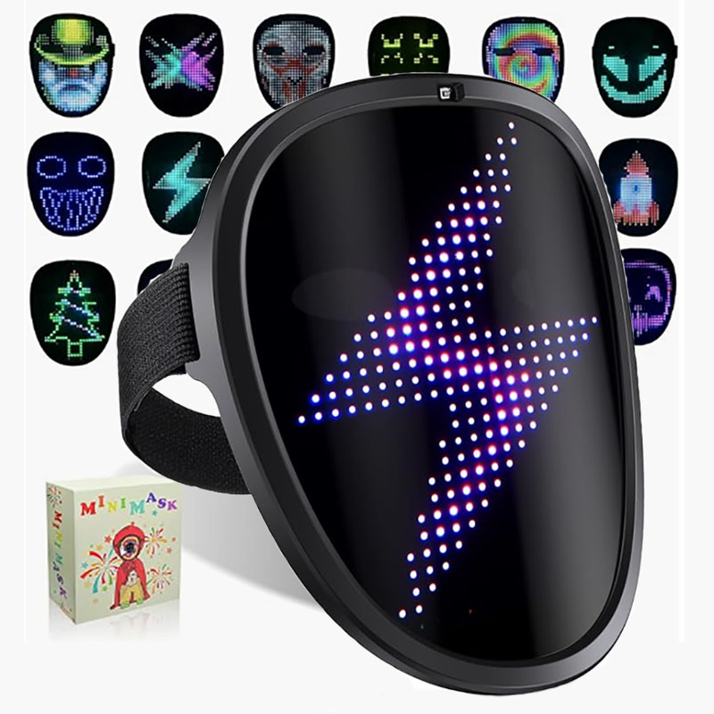 Led Purge Mask Halloween - قناع LED مع قناع إضاءة إلكتروني