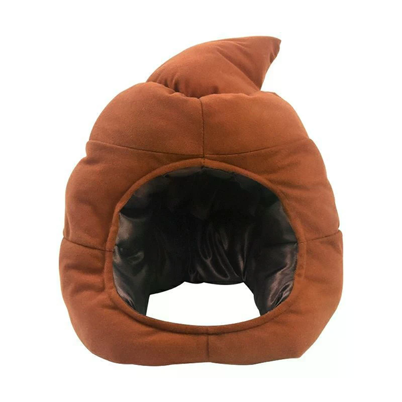 Fake Poop Gag Gift - قبعة قطيفة مبتكرة ولطيفة على شكل