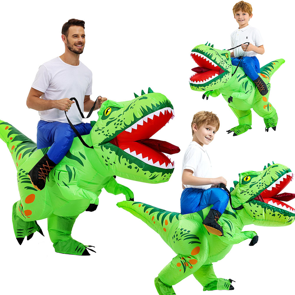 ملابس ديناصور قابلة للنفخ للأط - مراجعة Inflatable Dinosaur Costume Adult وسعره
