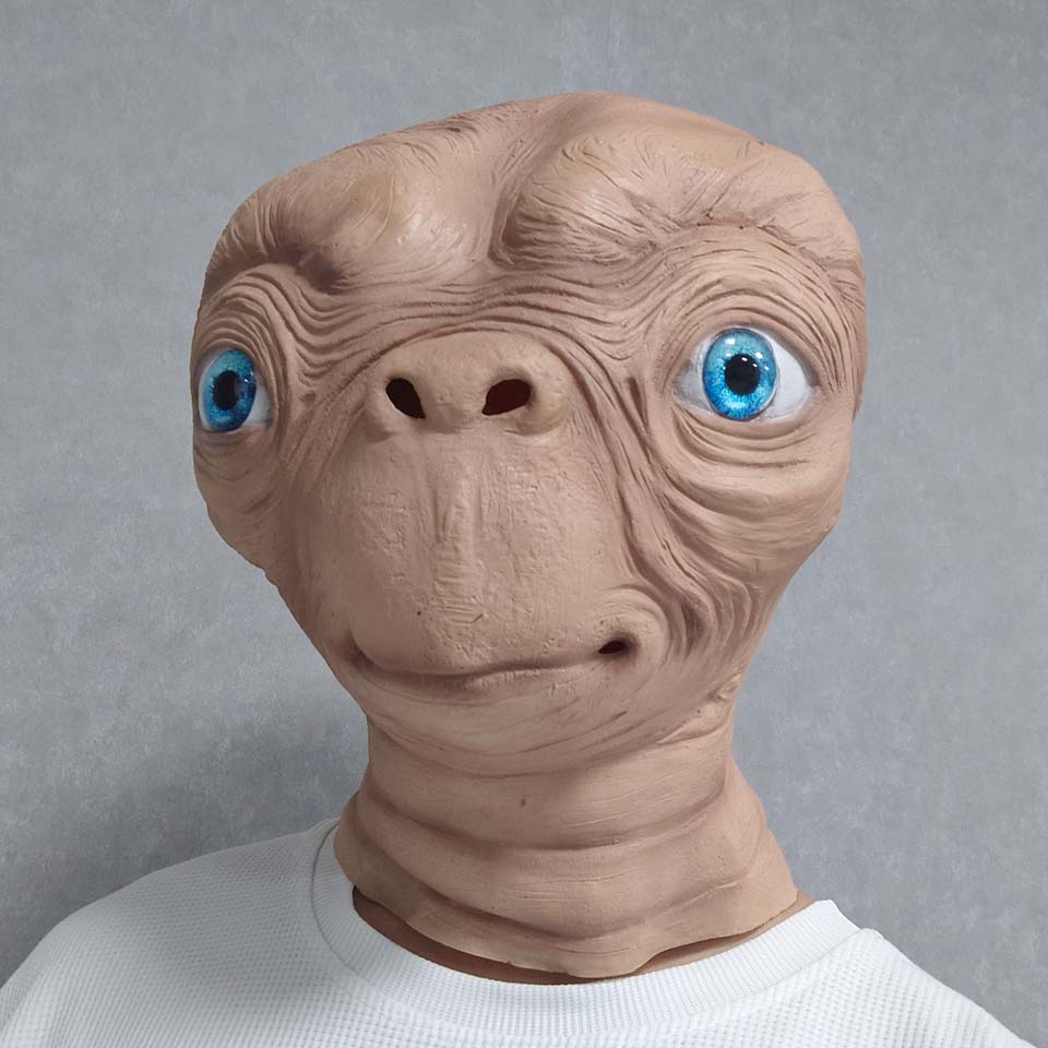قناع لاتكس واقعي لشخصية إيت ال - مراجعة Latex Alien Mask Realistic وسعره