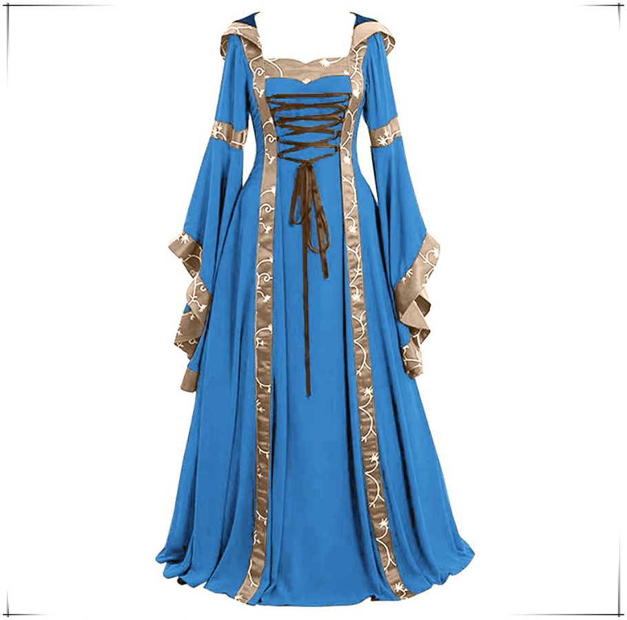 فستان ماكسي جديد للنساء بتصميم - مراجعة Medieval Renaissance Dress Women وسعره
