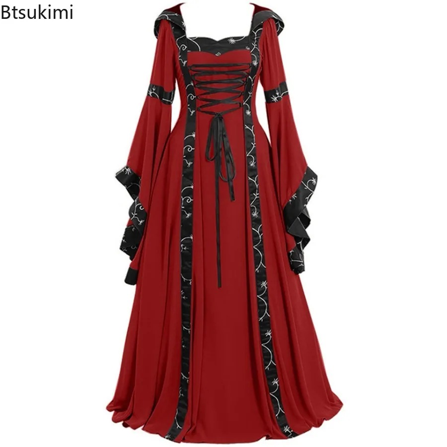 فستان ماكسي جديد للنساء بتصميم - مراجعة Medieval Renaissance Dress Women وسعره