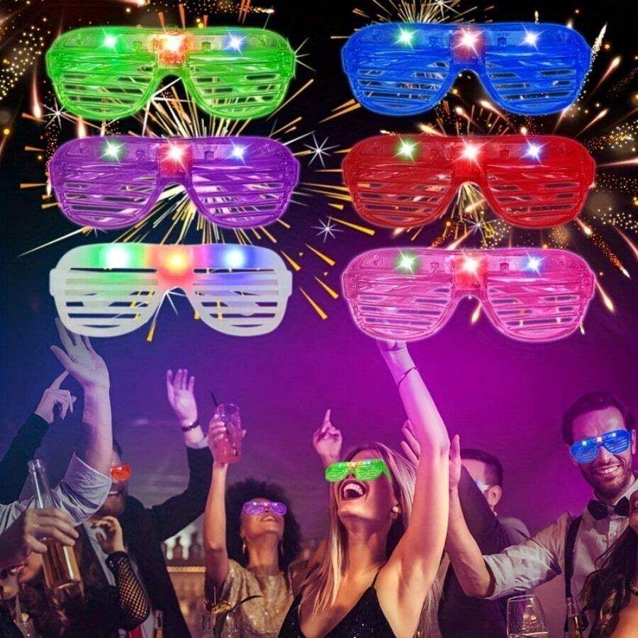 10-50 قطعة نظارات LED تضيء نظا - مراجعة Glow In The Dark Party Glasses وسعره