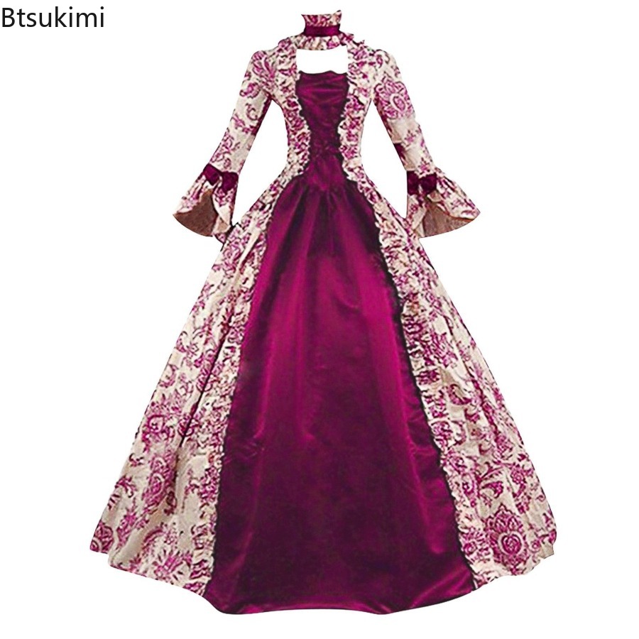 فستان جديد بأكمام واسعة على ال - مراجعة Medieval Renaissance Dress Women وسعره