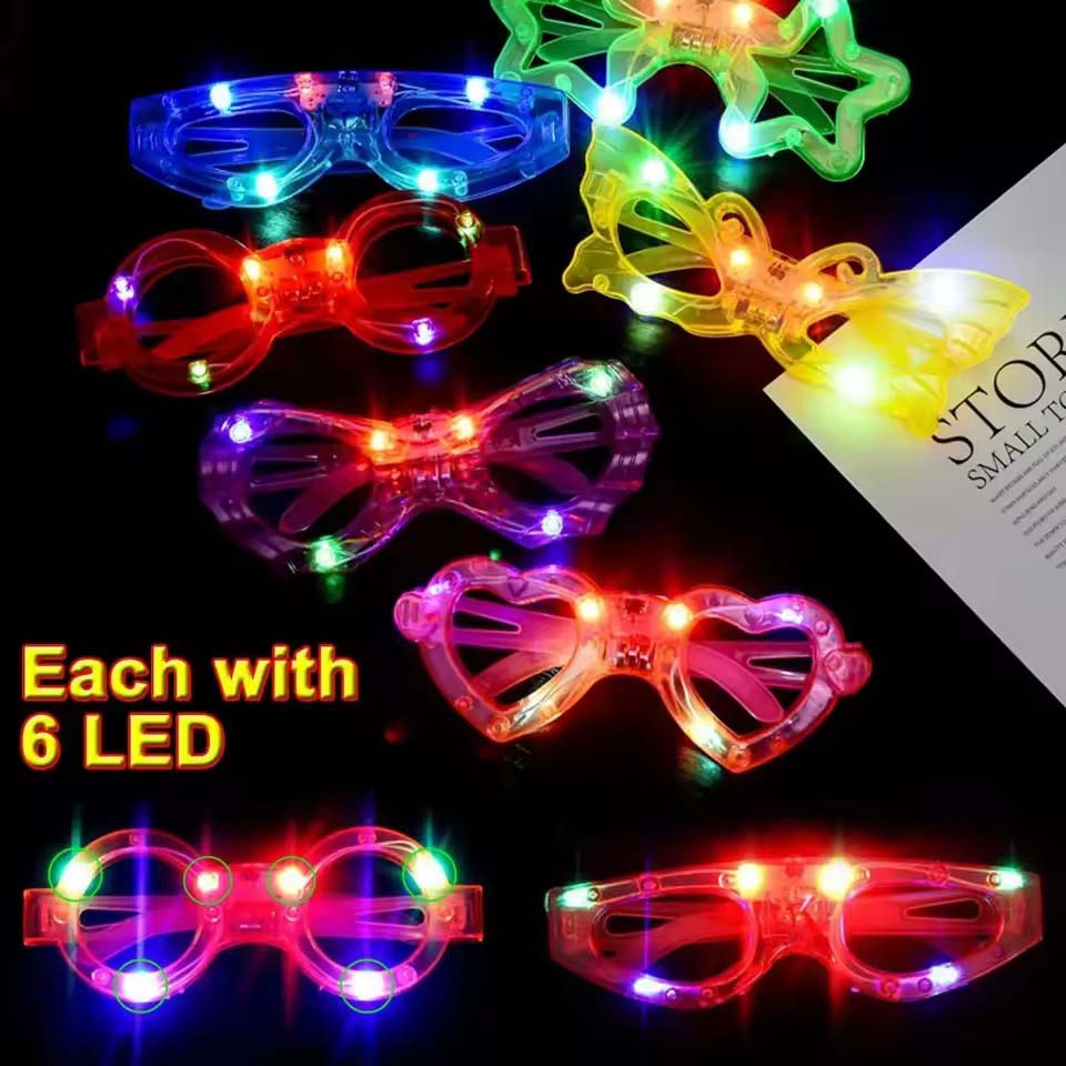 10/20/30/40/50 قطعة نظارات LED - مراجعة Glow In The Dark Party Glasses وسعره