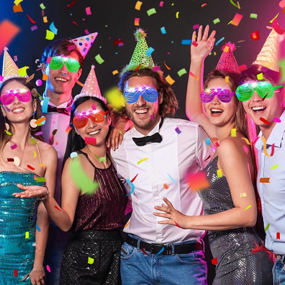 نظارات LED 6 ألوان نيون تتوهج  - مراجعة Glow In The Dark Party Glasses وسعره