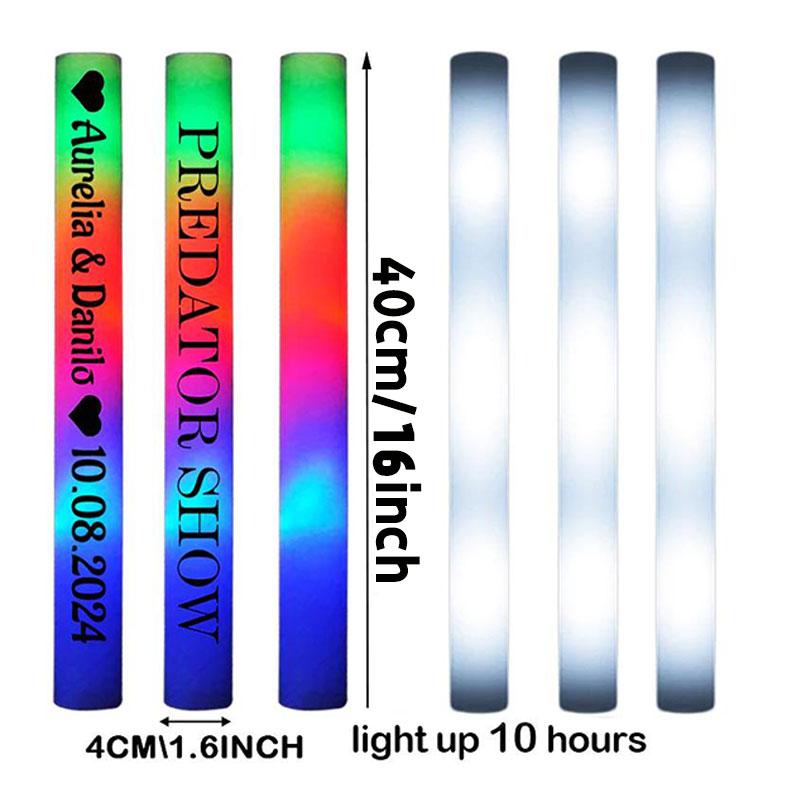 30 عصا إسفنجية مضيئة بتقنية LE - مراجعة Flashing Led Foam Sticks Party وسعره