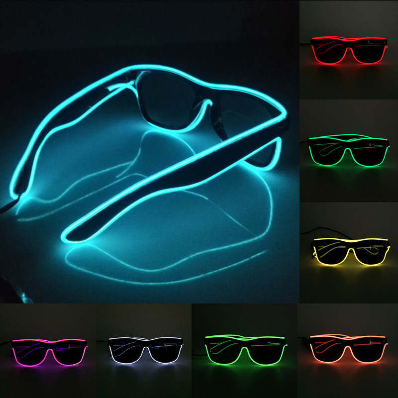 1 قطعة وامض EL سلك Led نظارات  - مراجعة Glow In The Dark Party Glasses وسعره