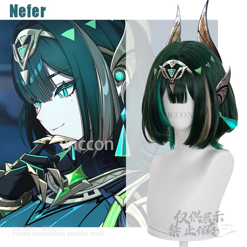 أنيمي لعبة Genshin تأثير جديد  - مراجعة Anime Cosplay Wig Heat Resistant وسعره