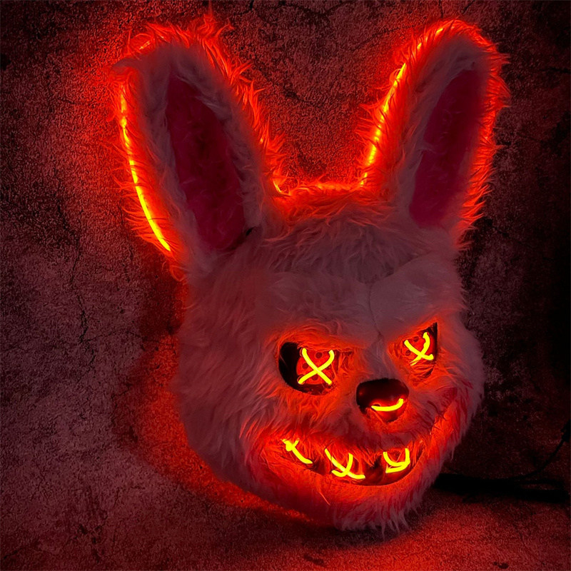 قناع الأرنب التنكرية LED قناع  - مراجعة Led Purge Mask Halloween وسعره